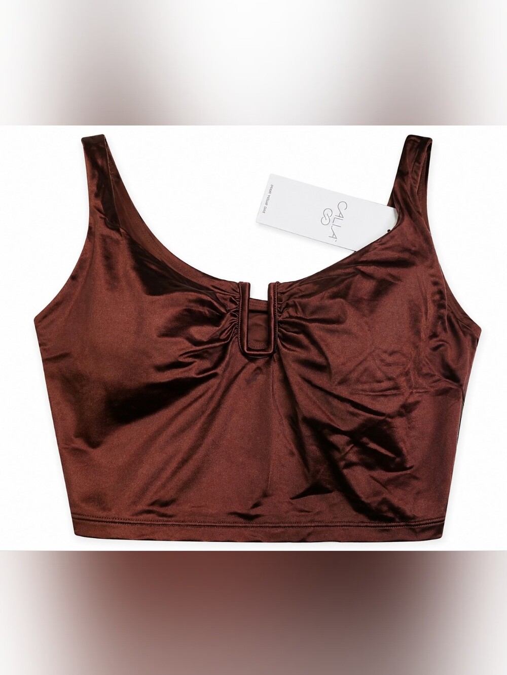 CALIA • Ubar Longline Bikini Top • S • UPF 50+